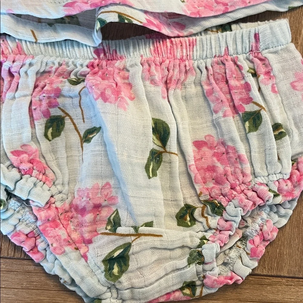 Angel Dear Pink Floral Smocked Sundress & Bloomers